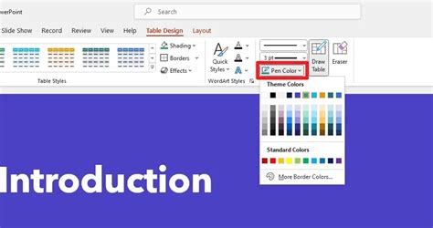 How To Change Table Border Color In Powerpoint Vegaslide