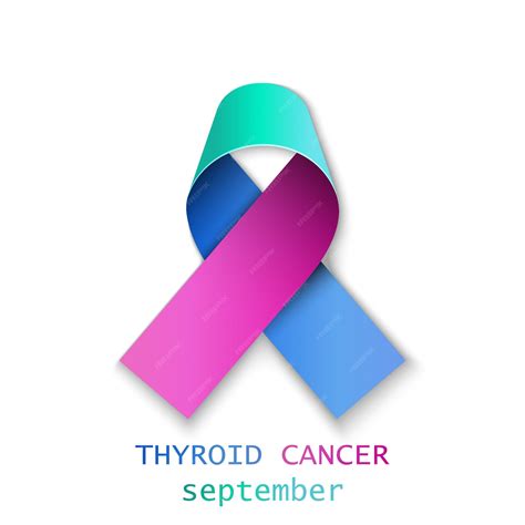 Premium Vector | Thyroid cancer ribbon realistic