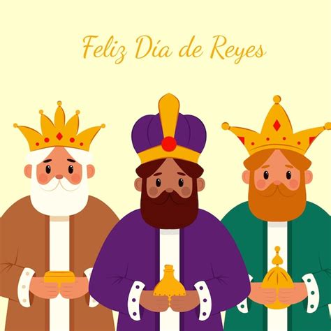 Premium Vector Happy Three Kings Day Card Vector Illustration Of