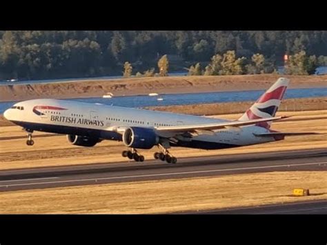 British Airways Boeing 777 236 ER G VIIM Takeoff From PDX YouTube