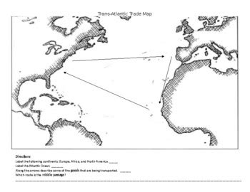 Triangular Trade Blank Map