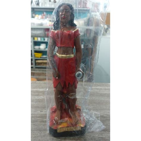 Imagem Pomba Gira Maria Farrapo Escultura Gesso Estátua 20 cm Shopee