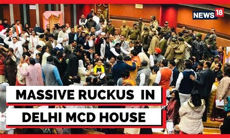 Massive Ruckus In The Civic Centre Bjp Vs Aap Morning News News