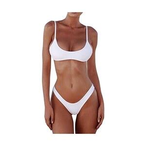 NOAGENJT Bikini Donna Curvy Vita Alta Bikini Plus Size Bikini Triangolo