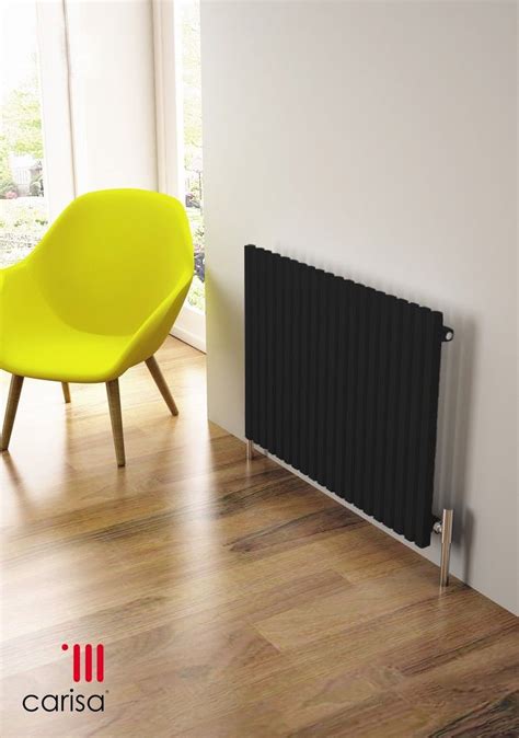 Carisa Sophia Black Horizontal Designer Radiators Horizontal Designer