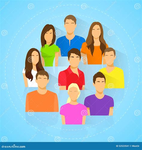 Diverse Group Of People Icon Avatar Man And Woman Stock Vector Illustration Of Avatar Cartoon