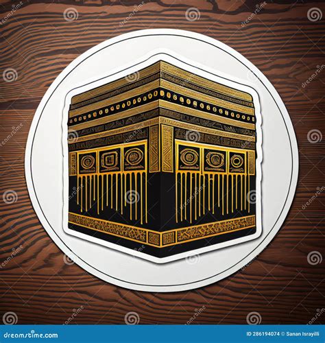 Islamic Holy Place Of Kaaba Generative Ai Stock Illustration