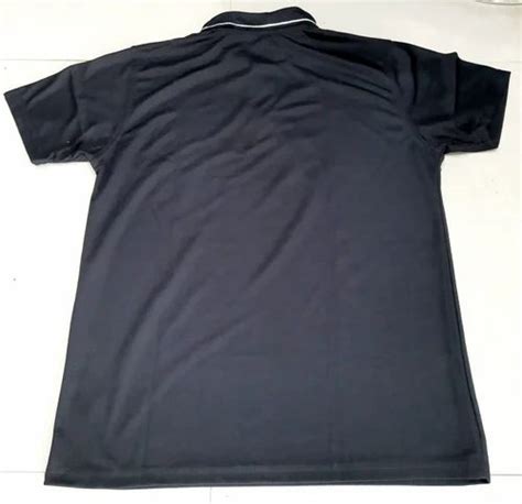 Plain Polo Neck Black Poly Cotton Men T Shirt Large At Rs 160piece In Greater Noida