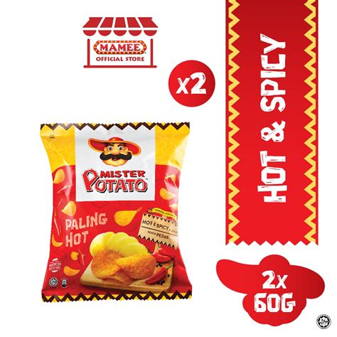 Mister Potato Chips Hot Spicy 60g X 2packs Shopee Malaysia