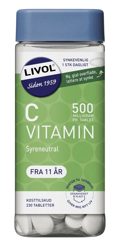 Livol C vitamin 500mg Understøt din immunforsvar Bioforce