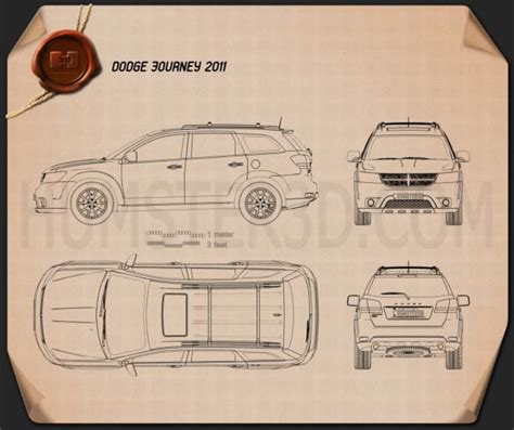 Dodge Journey 2011 Blueprint Hum3d