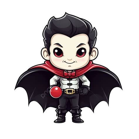 Cute Astronaut Dracula Vampire Halloween Cartoon Illustration