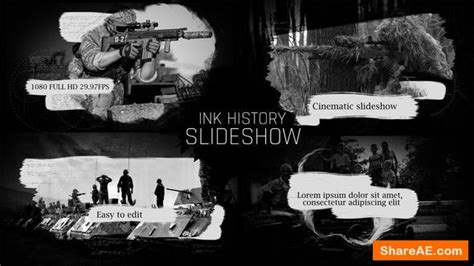 Videohive Ink History Slideshow Free After Effects Templates After