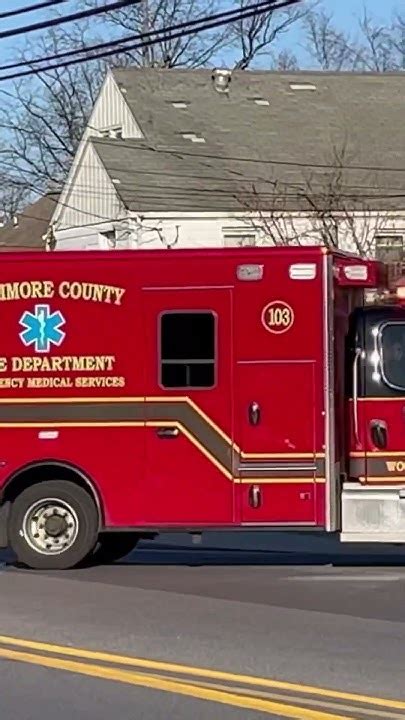 Baltimore County Fire Department Brand New Medic 103 Responding To A