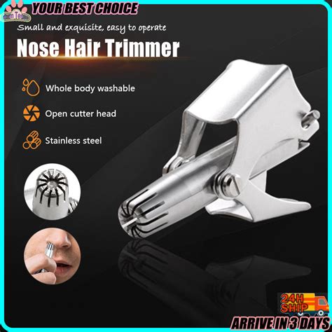 Nose Hair Trimmer For Men Woman Stainless Steel Manual Trimmer Washable Shaver Ear Hair Trimmer