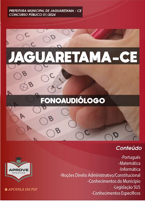 Apostila Jaguaretama Fonoaudi Logo Aprove Apostilas