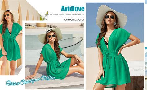 Avidlove Coverups For Swimwear Women Sexy Chiffon Bikini Cover Up Sheer