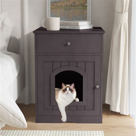 Tucker Murphy Pet Sanjuan Cat Litter Box Enclosure With Drawer Wooden