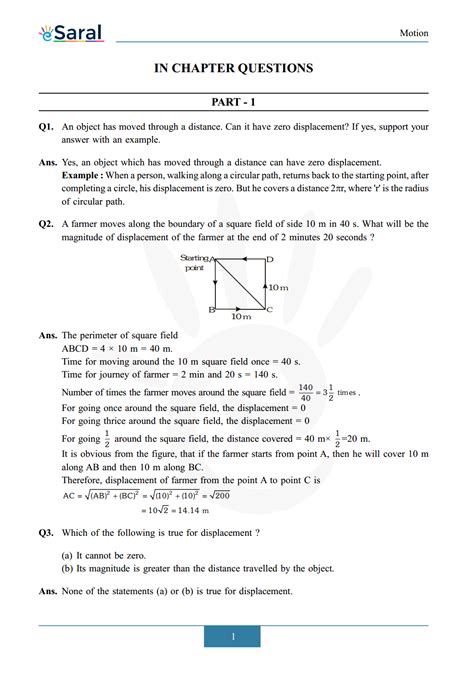 Ncert Solutions For Class Science Chapter Motion