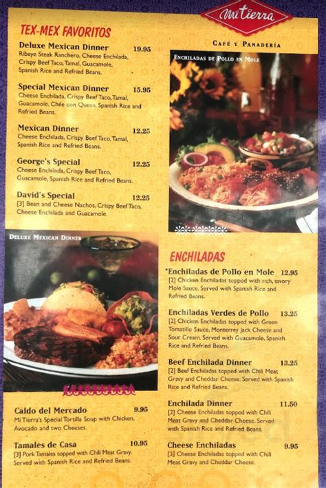 Mi Tierra Cafe Y Panaderia Menu In San Antonio Texas Usa