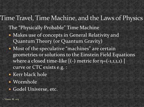 The Physics Of Time Travel