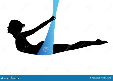Aerial Yoga Logo Template Anti Gravity Yoga Cartoon Vector