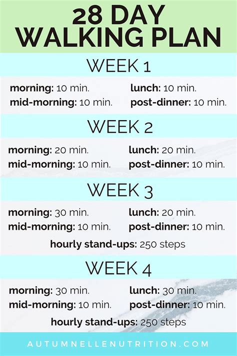 28 Day Fat Burning Walking Plan Walking For Weight Loss Plan