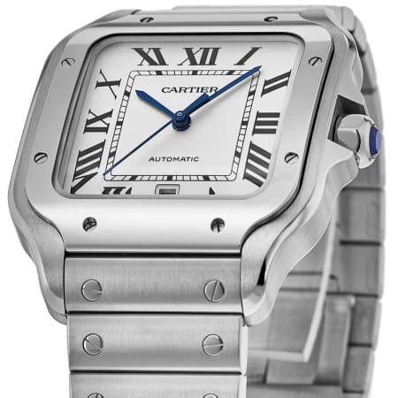 Cartier Santos De Cartier Silver Dial Stainless Steel Men S Watch Wssa