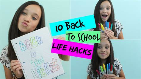 10 Back To School Life Hacks Youtube