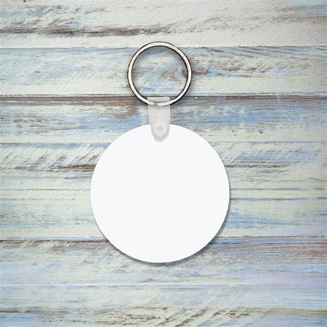 Dye Sublimation Round Shaped Mdf Keychain Mockup For Aparecium Etsy