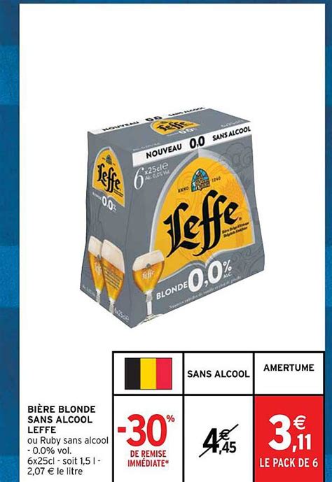 Promo Bi Re Blonde Sans Alcool Leffe Chez Intermarch Icatalogue Fr