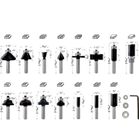 Bosch 2607017473 15pc Mixed 1 4 Router Bit Set Toolstore Uk