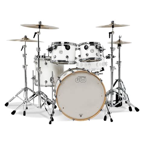 DW Design 4pc Drum Set Gloss White | DCP