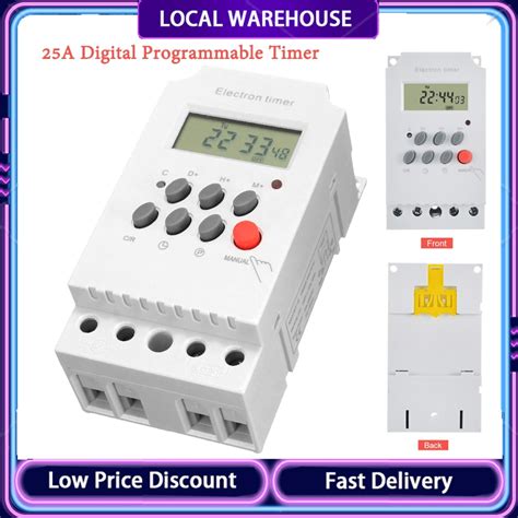 Fast Delivery Ac 220v 25a Digital Programmable Timer Din Rail