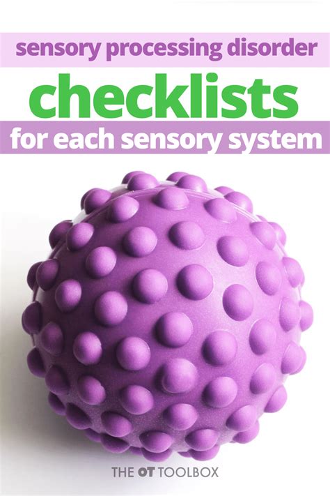 Sensory Processing Disorder Checklist The Ot Toolbox