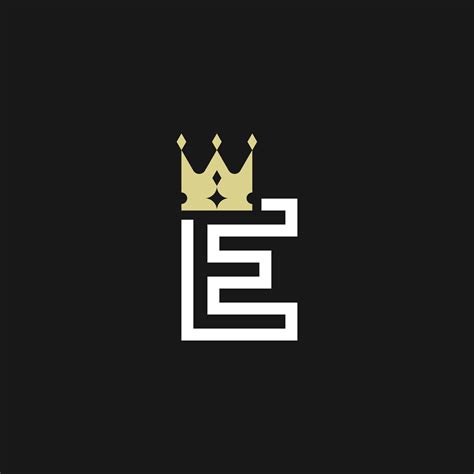 modern elegant letter E crown royal premium logo 31981666 Vector Art at ...