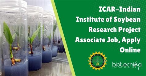 Icar Indian Institute Of Soybean Research Project Associate Job Apply