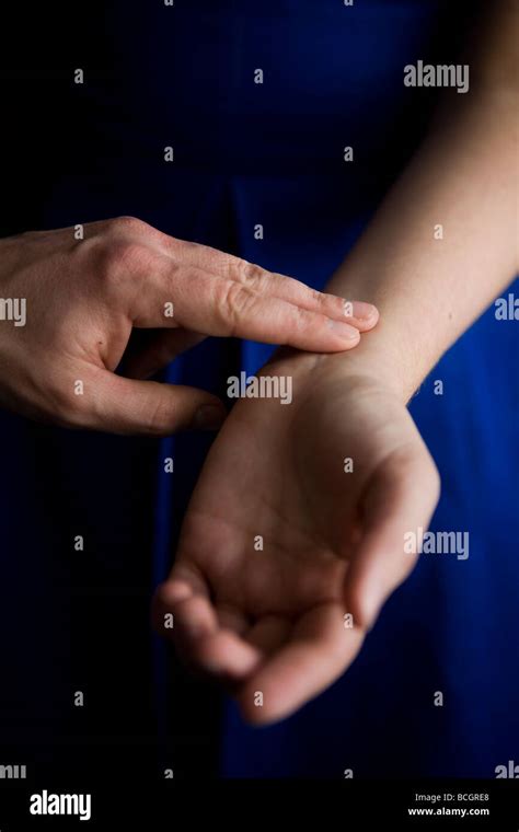 pulse reading stock photo alamy