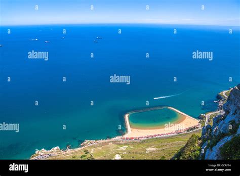 Sandy Bay Gibraltar Stock Photo - Alamy