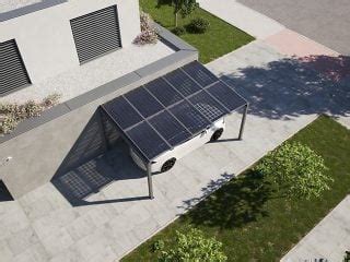 Carport Solar přístřešek pro auto s fotovoltaikou Alukov cz