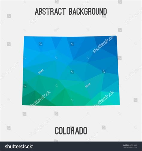 Colorado Map Geometric Polygonalmosaic Styleabstract Tessellationmodern