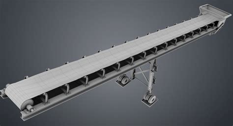 Mobile Belt Conveyor 3d Model 79 Obj 3ds Fbx Max Free3d