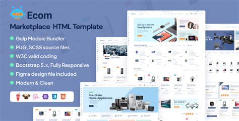 Ecom Multipurpose Marketplace Html Template Thememag