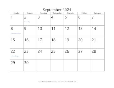 September 2024 Calendar With Events Sari Winnah