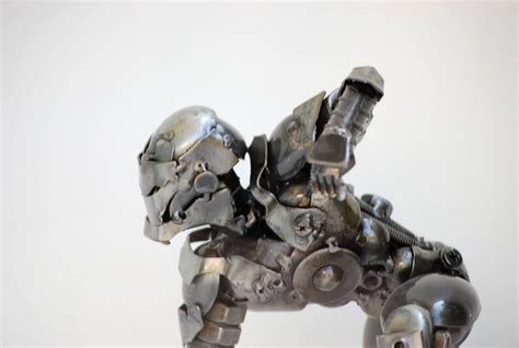 Metal Man Scrap Metal Sculpture Model Recycled Handmade Art - Etsy