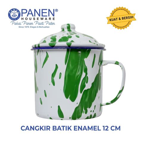 Jual Cangkir Sekar Enamel Panen Uk 12cm Cangkir Blirik Cangkir