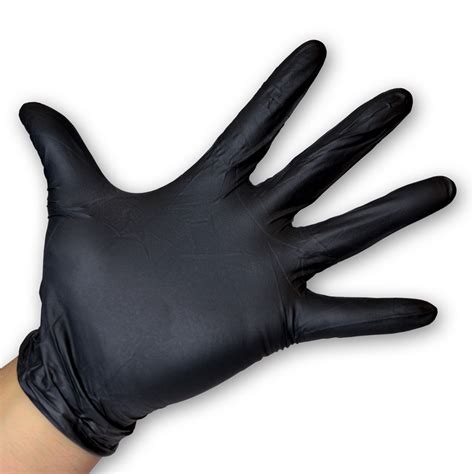 Hand Armor® Black Nitrile Geotex™ Grip Gloves 9 Mil Case Of 1000