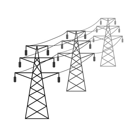 Prises En Charge Du Réseau électrique à Haute Tension Illustration