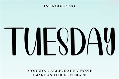 Tuesday Font By Putrasyahreza00 · Creative Fabrica