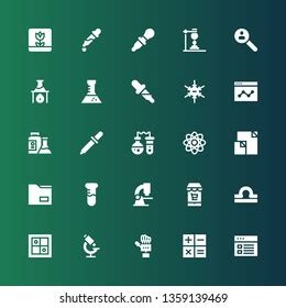 Laboratory Icon Set Collection Filled Stock Vector Royalty Free